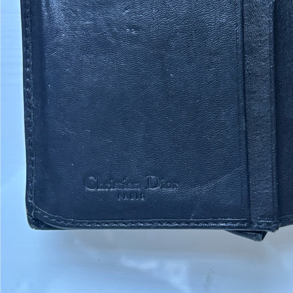 AUTHENTIC Vintage Dior Black Leather wallet/ clutch - Picture 7 of 8